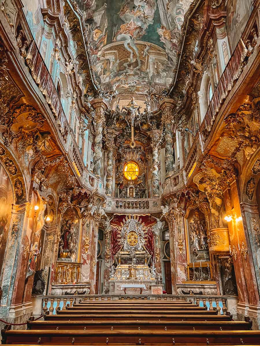Inside Asamkirche Munich Bavaria