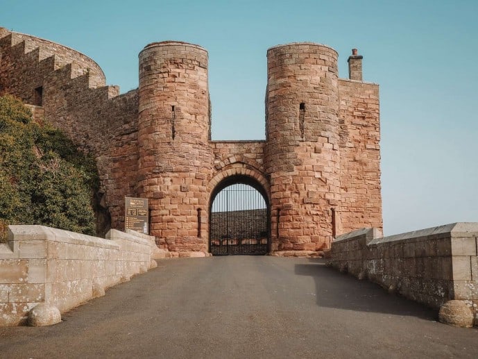 Entrance gate to Bamburgh Castle