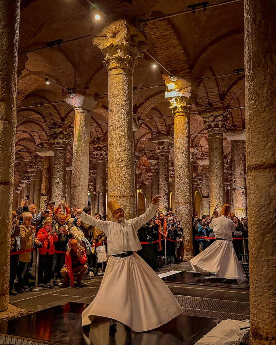 Whirling Dervish performance at Basilica Cistern Night Shift 