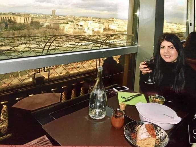 eating alone at the eiffel tower