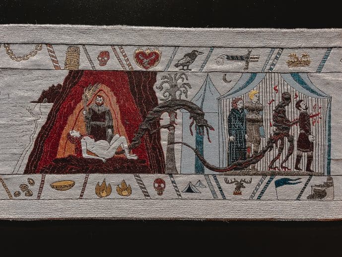 Game of Thrones tapestry Belfast shadow baby 