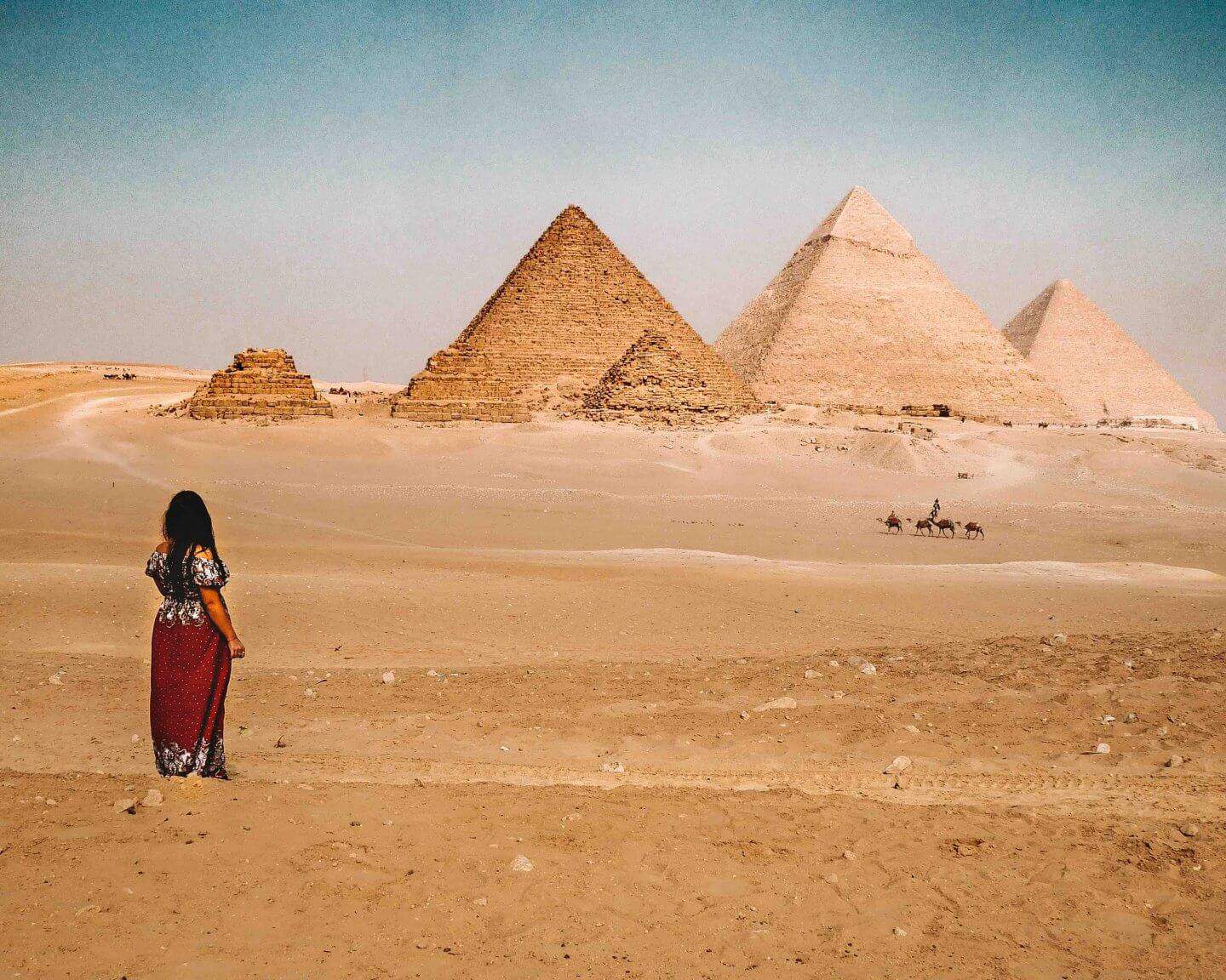visiting the pyramids