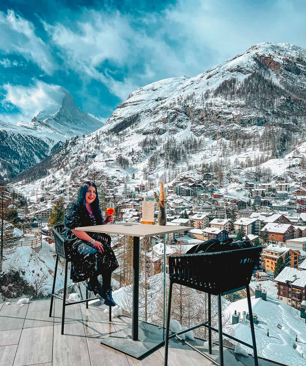 Chalet Schonegg Zermatt infinity bar
