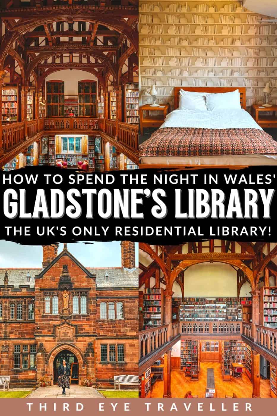 Gladstones Library Hotel Wales UK Residential Library