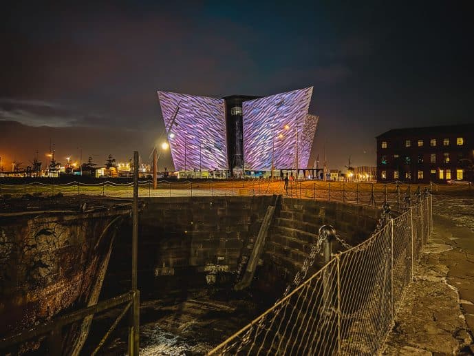 Titanic Belfast SS Memnon at night