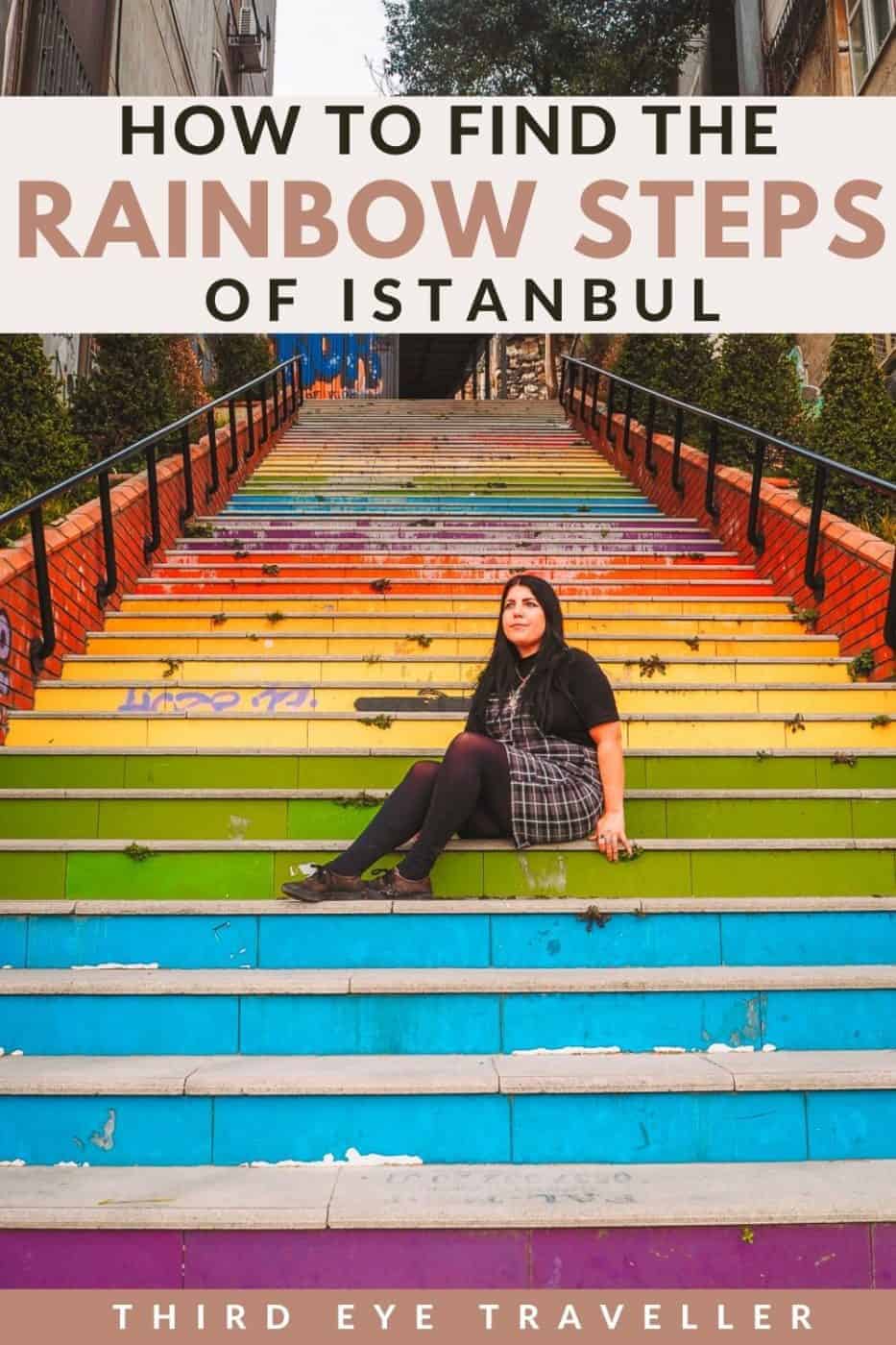 how to find the rainbow steps in Istanbul