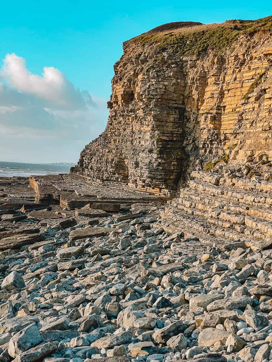 Dunraven Bay Sedimentary layers of rock
