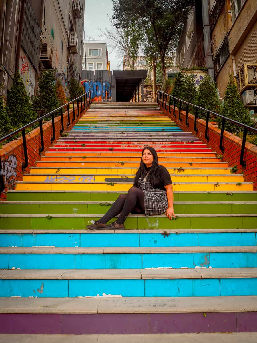 Istanbul Rainbow Stairs Steps