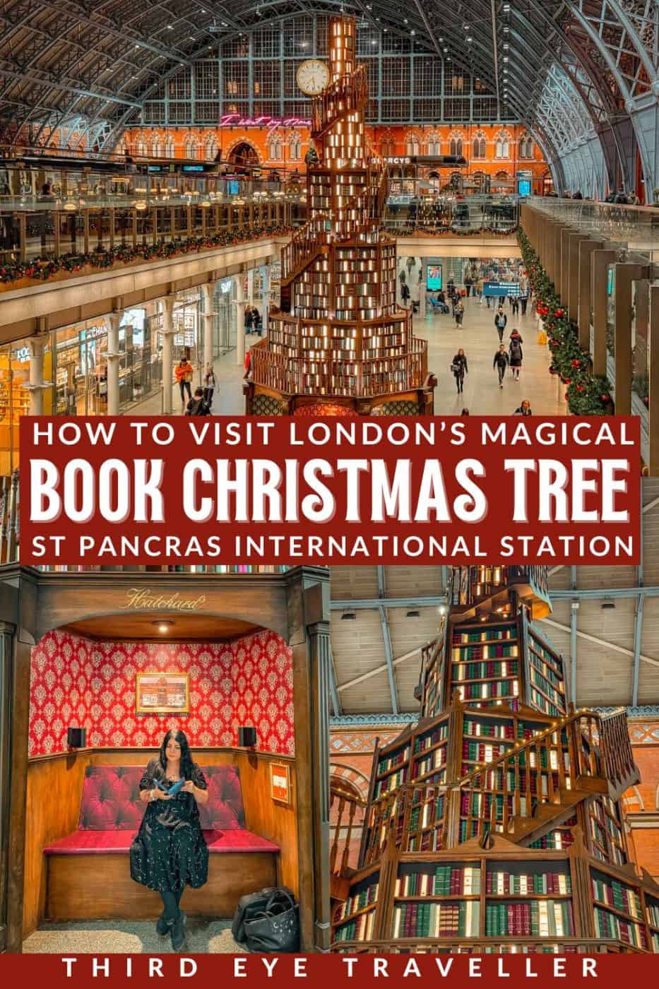 London Book Christmas tree Hatchard's St Pancras