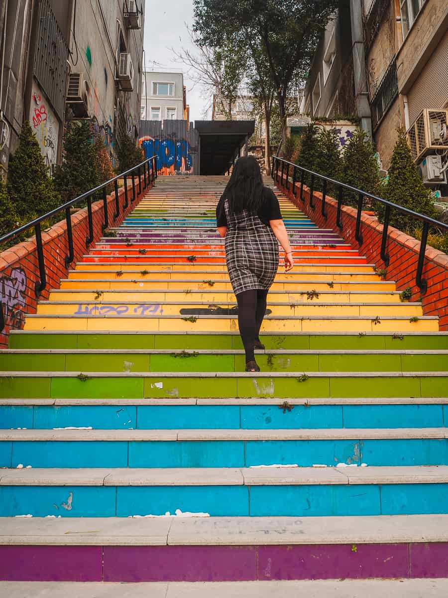 Rainbow stairs Istanbul
