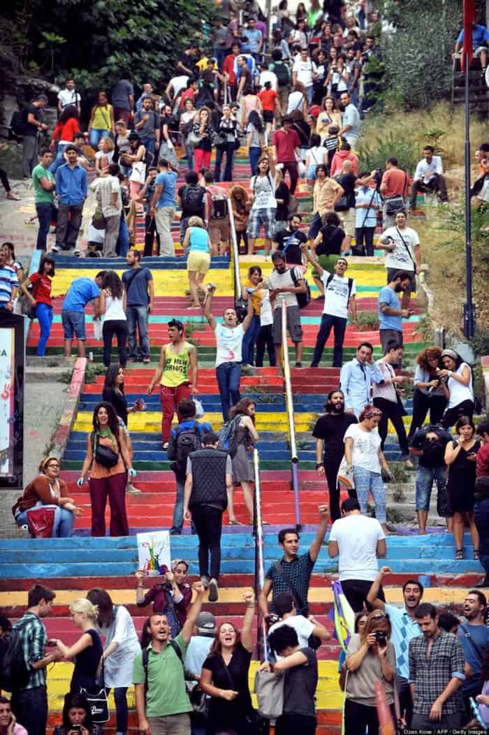 Rainbow Stairs Istanbul Huseyin Cetinel 4