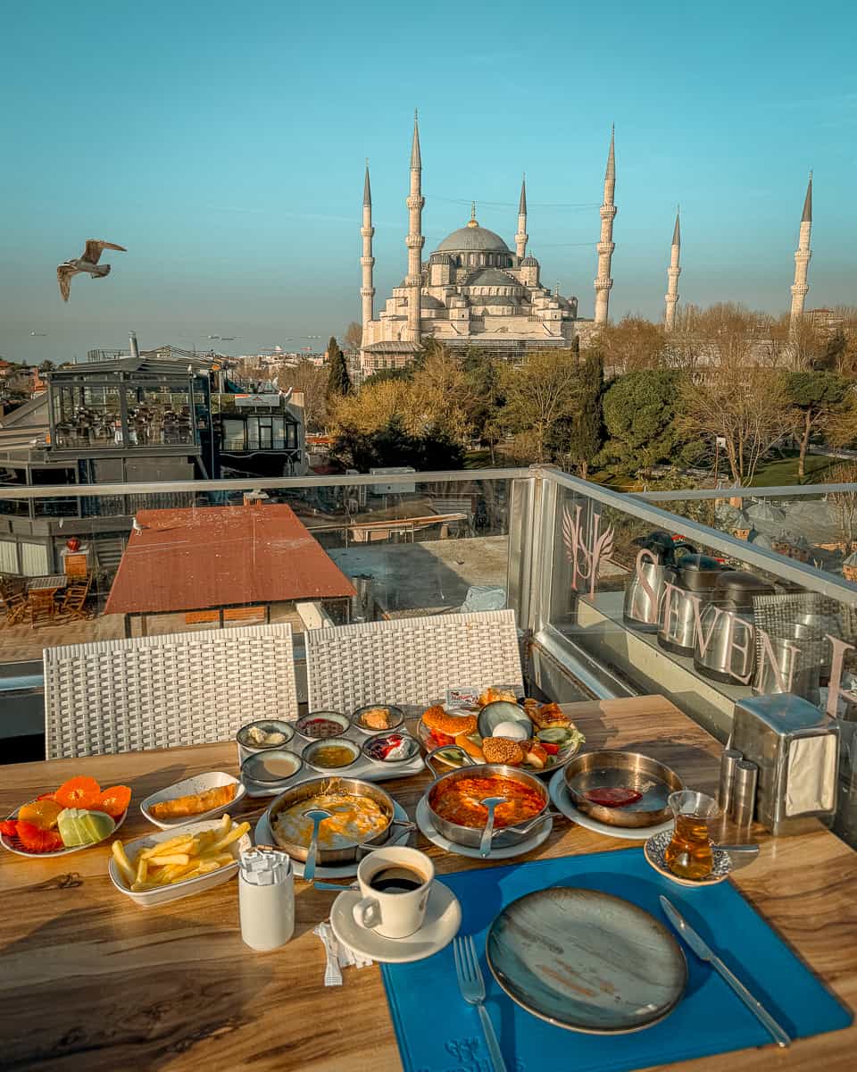 Turkish Breakfast at Seven Hills restaurant 